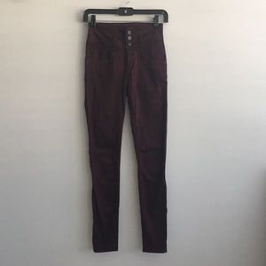 Ultra high waist skinny jeans